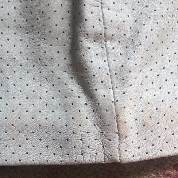 Townsen 100% real leather mini skirt - soft white - Picture 5 of 6